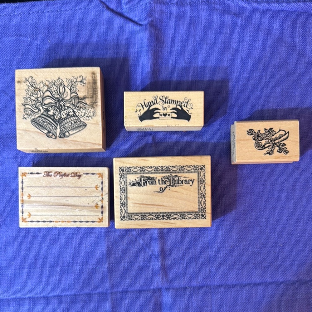 Wooden Stamp Set with Intricate Designs